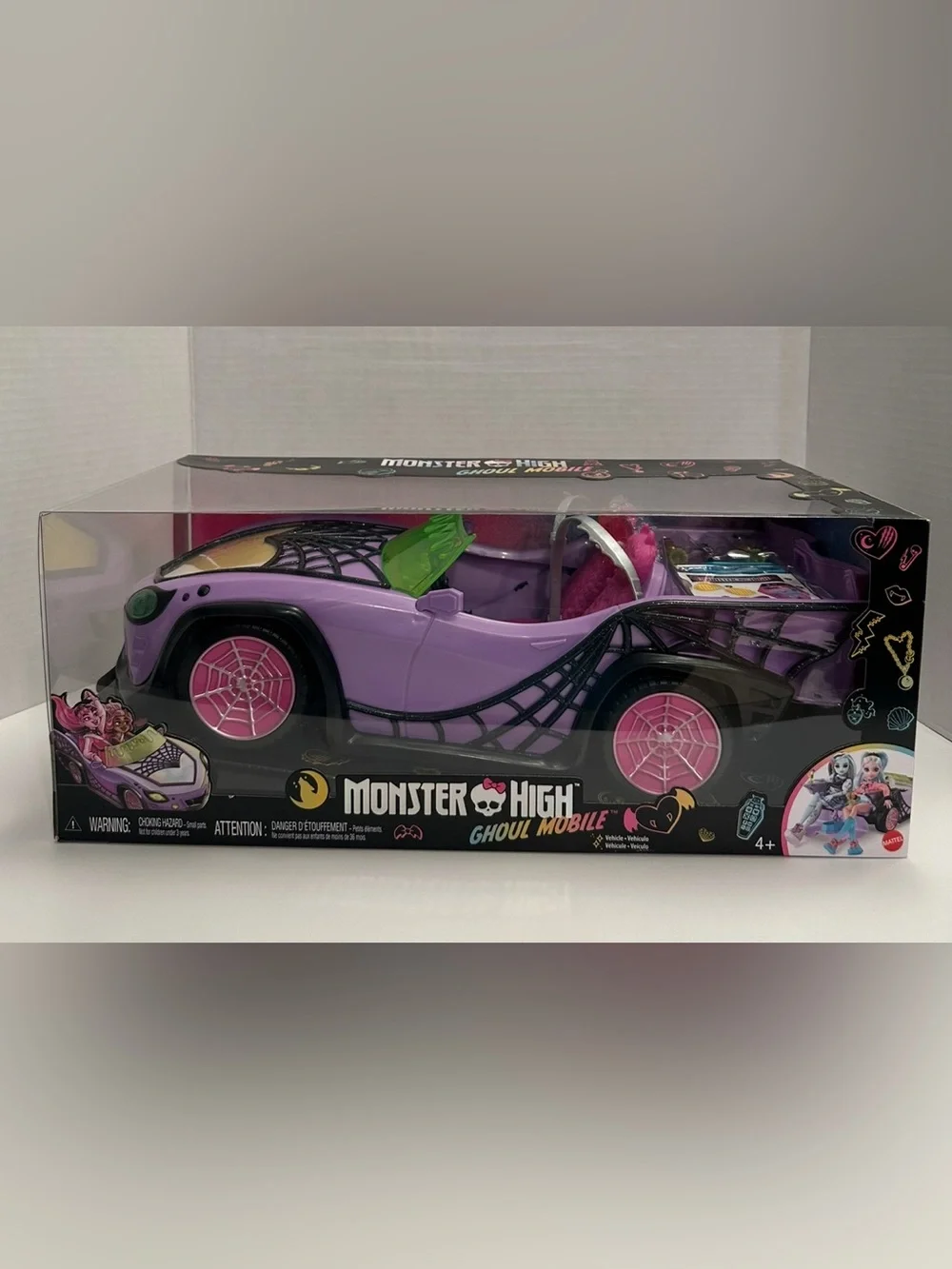Monster High Ghoul Mobile Toy Car with Pet and Cooler Accessories
